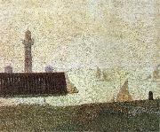 Georges Seurat End of the Seawall oil